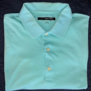Greg Norman Play dry golf shirt, large, po…